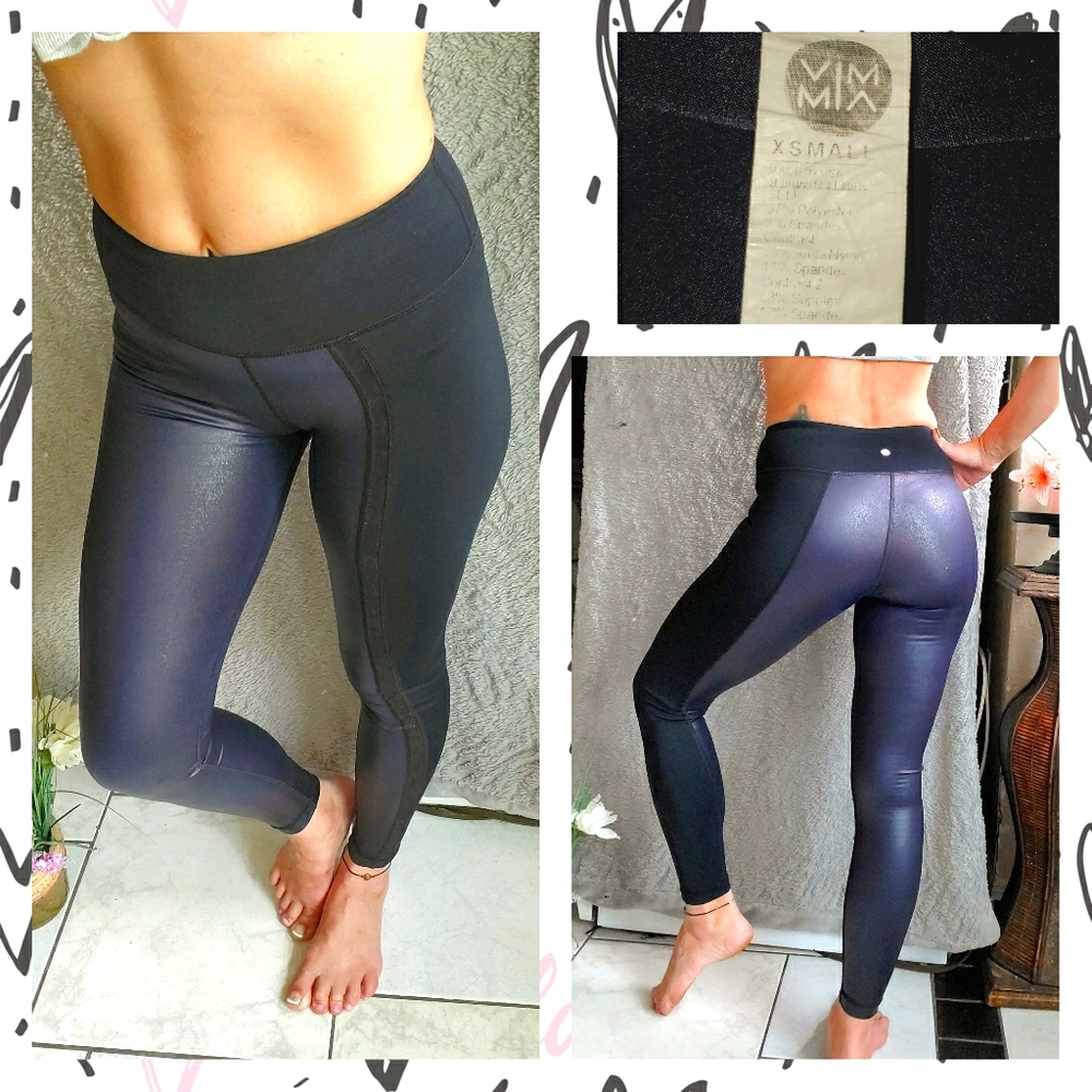 GUC, Varley Vintage faux leather hi rise leggings